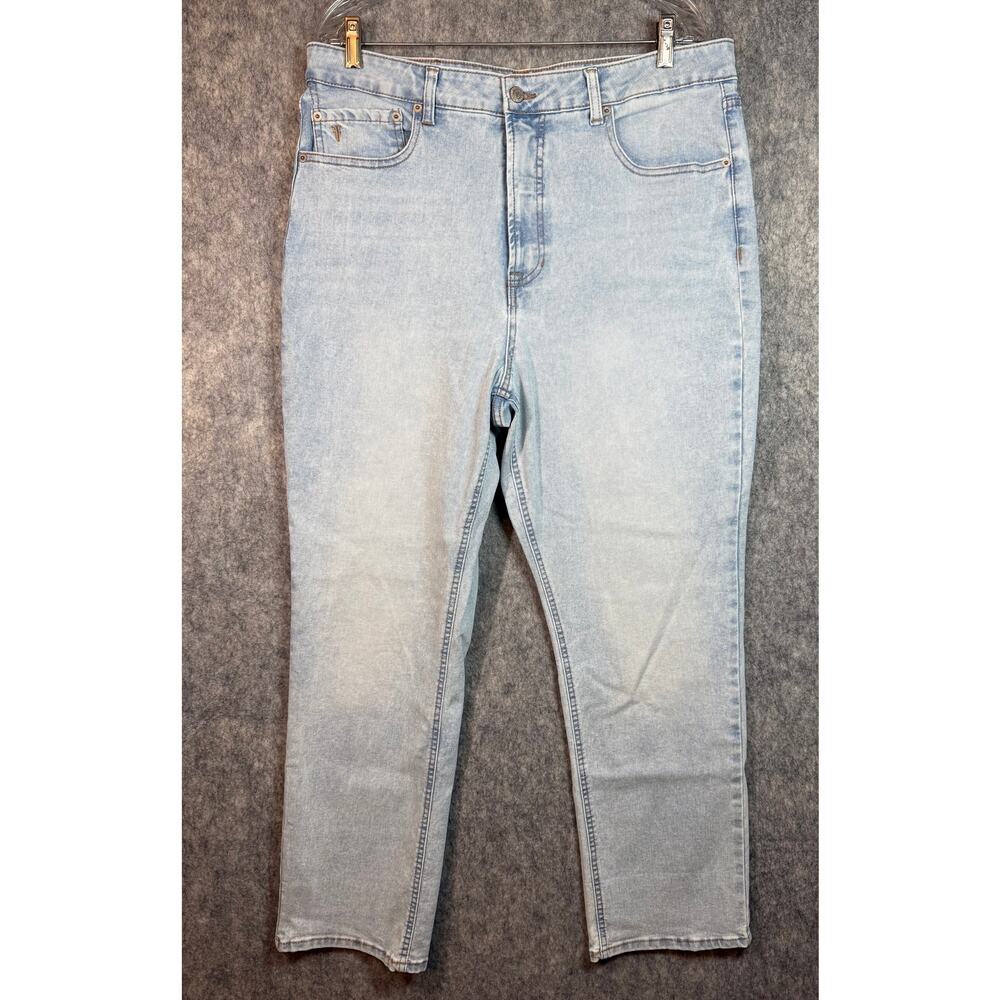 NWOT FRYE Womens High Rise Light Wash Straight Leg Blue Jeans Denim - 14/32